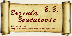 Božinka Bontulović vizit kartica